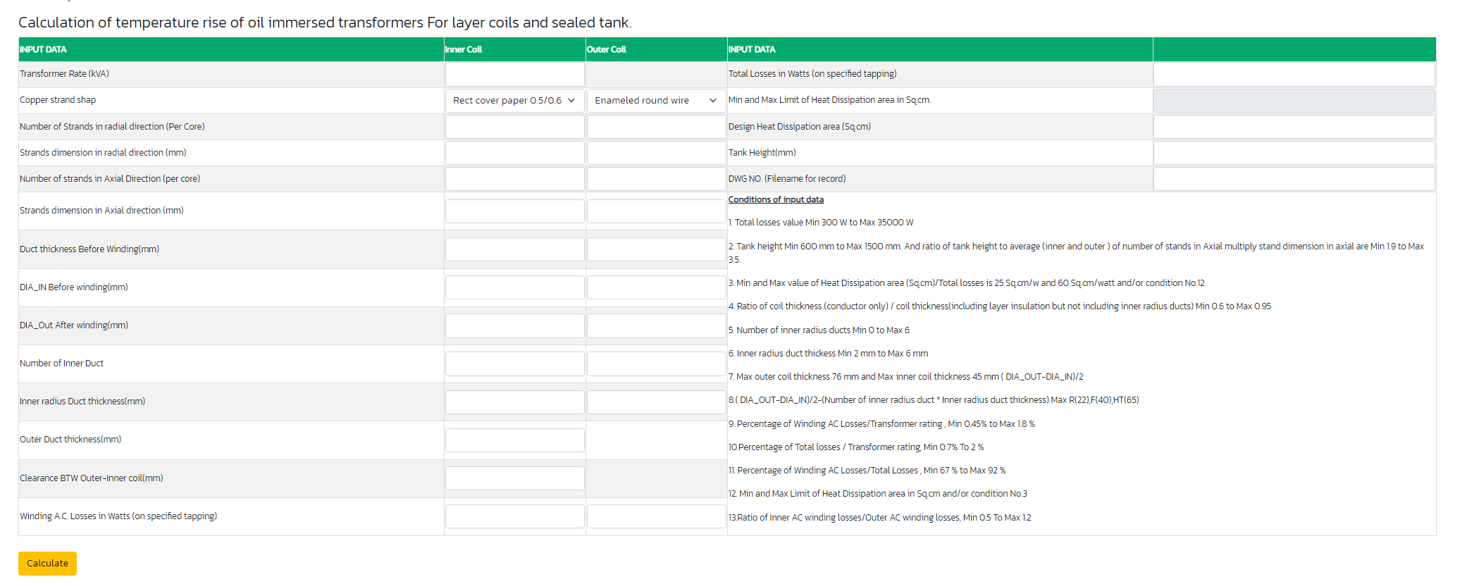 Transformer Design Calculation Website & Technical Blog