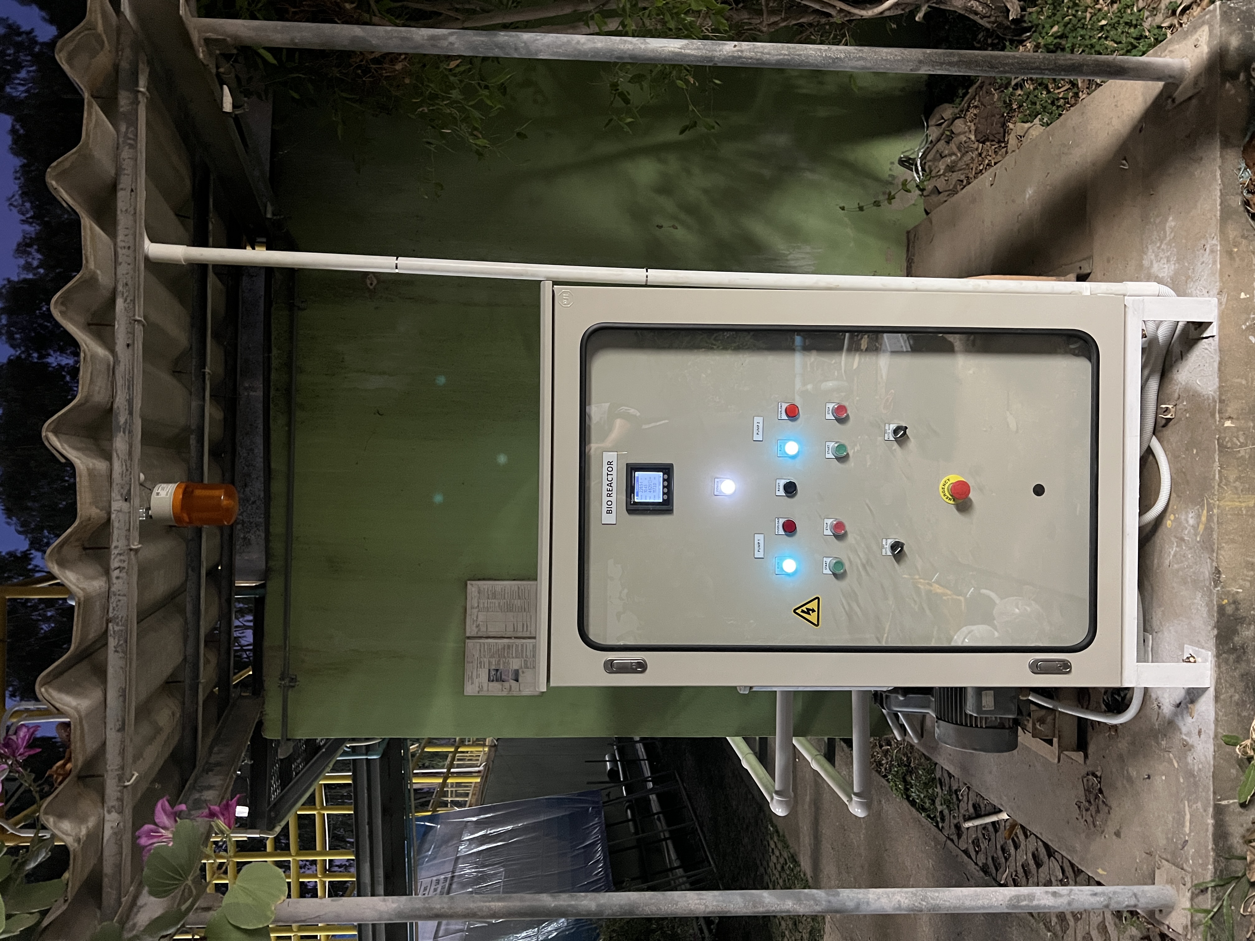 Bio Reactor Control Panel with Mitsubishi PLC & Dual Inverter System