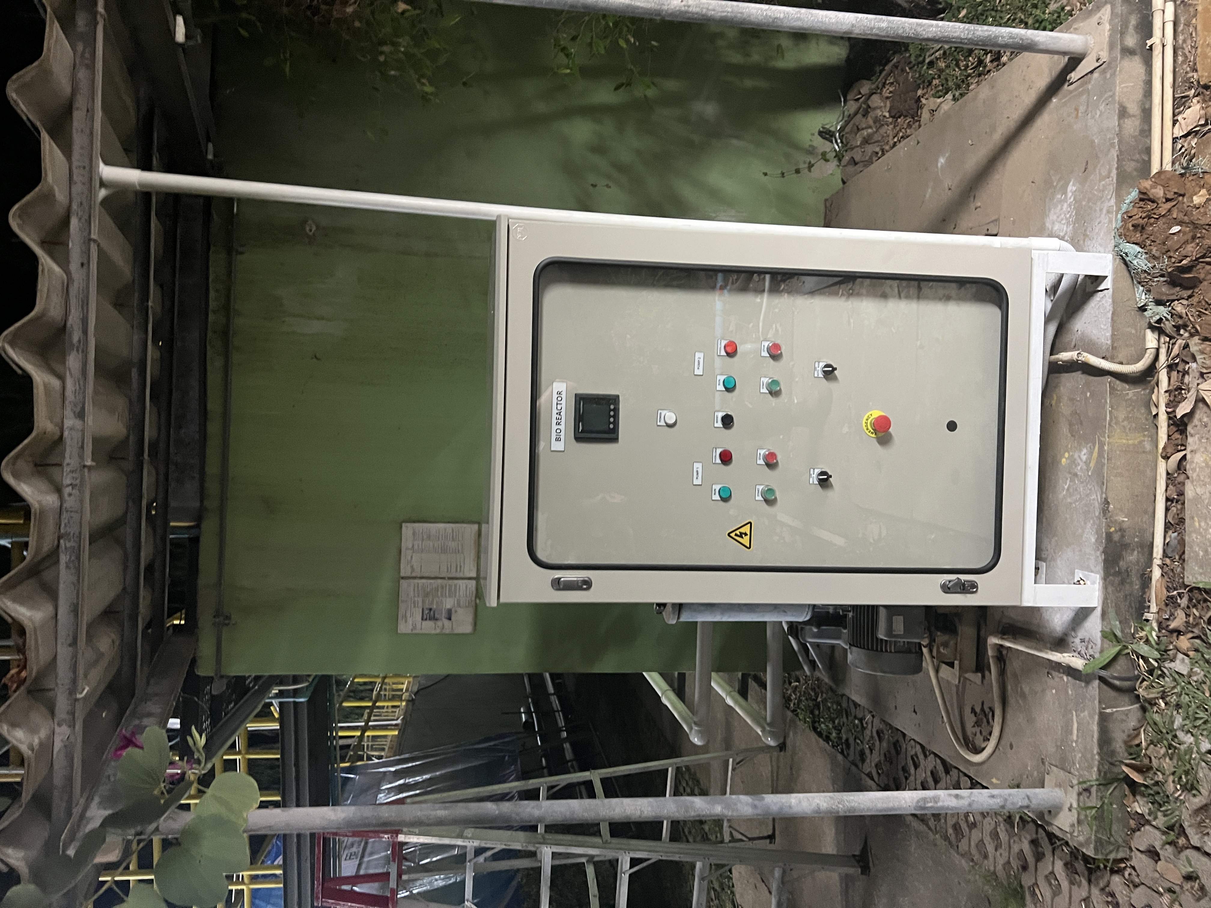 Bio Reactor Control Panel with Mitsubishi PLC & Dual Inverter System